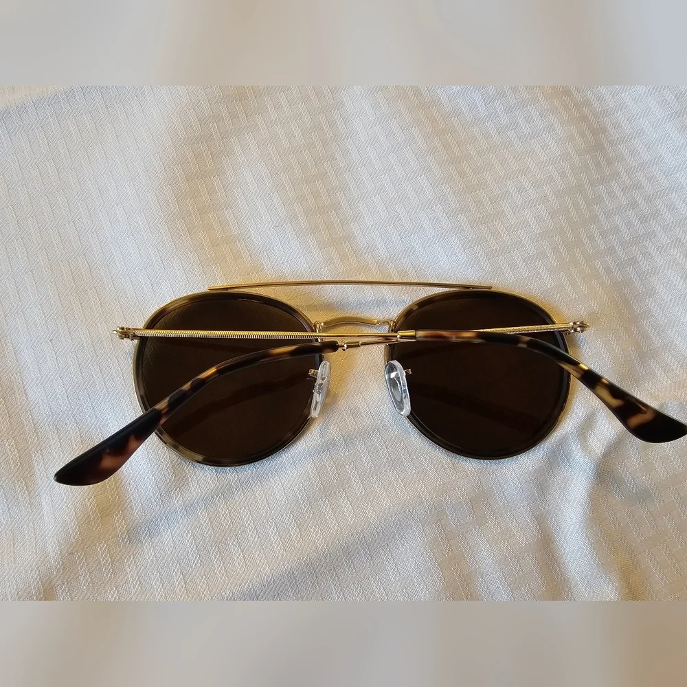 JIM HALD Gold Frame Brown Lens Women’s Sunglasses